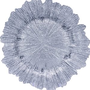 Тарелка подстановочная Коралл серебро