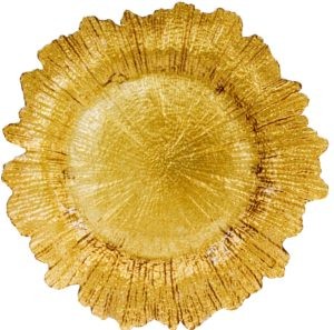 тарелка подстановочная золото Коралл в аренду