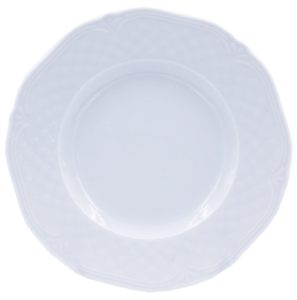 Тарелка круглая белая
