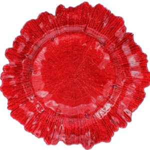 Тарелка подстановочная красная Коралл