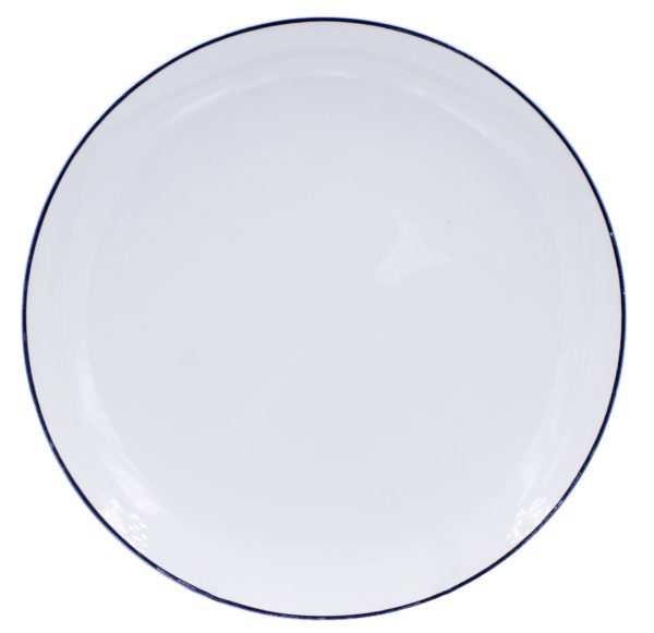 Тарелка белая с синим