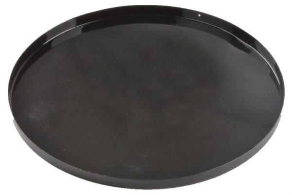 Блюдо чёрное D23см круглое металл