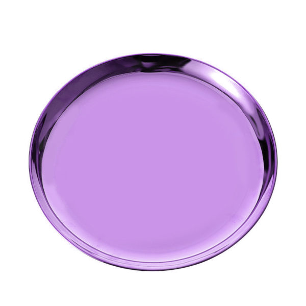 Блюдо фиолетовое D23см круглое металл